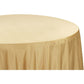 Lamour Satin 120" Round Tablecloth - Gold Antique - CV Linens