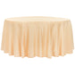 Lamour Satin 120" Round Tablecloth - Peach - CV Linens