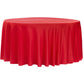 Lamour Satin 120" Round Tablecloth - Red - CV Linens