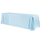 Lamour Satin 90"x132" Rectangular Oblong Tablecloth - Baby Blue - CV Linens