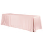 Lamour Satin 90"x132" Rectangular Oblong Tablecloth - Dusty Rose/Mauve - CV Linens
