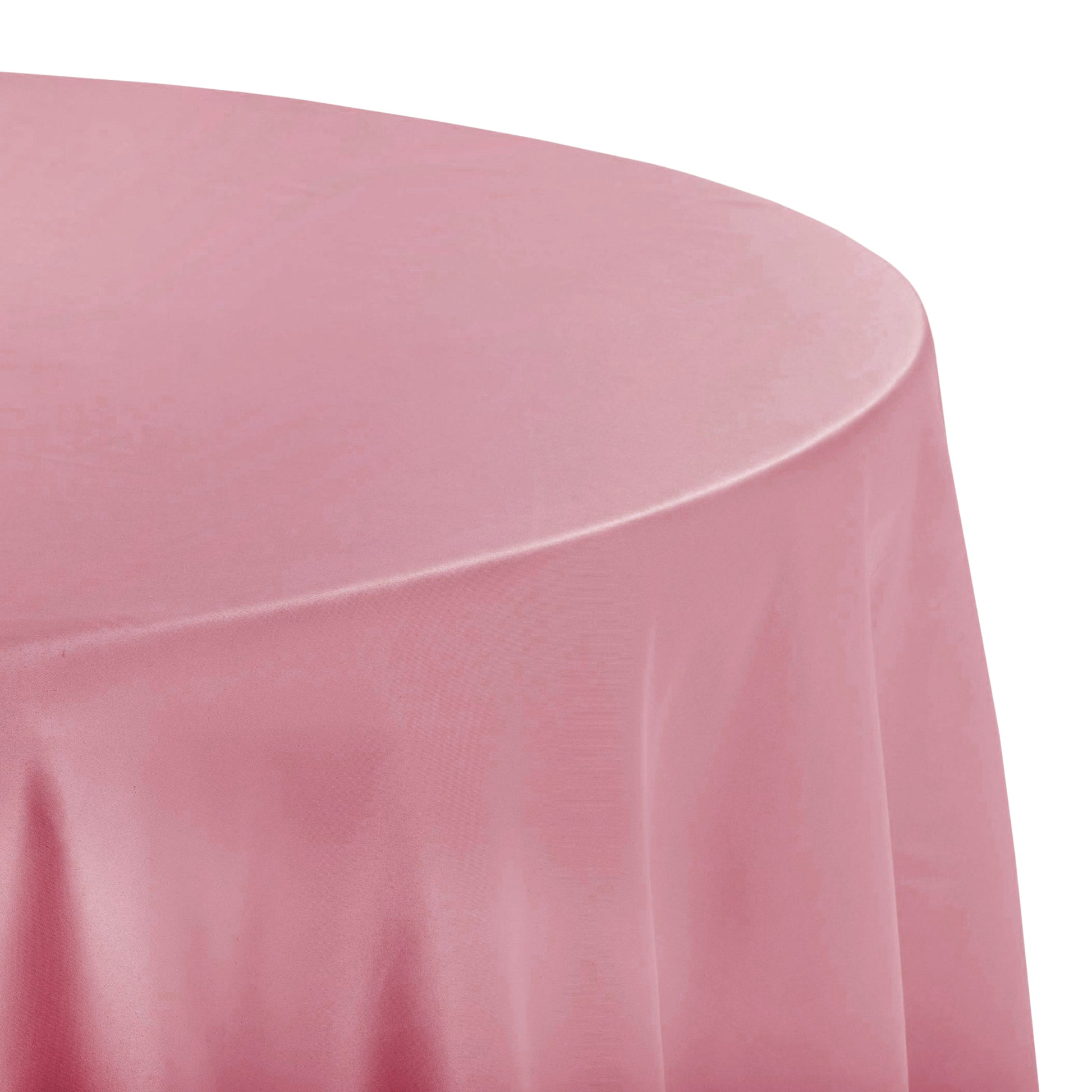 Lamour Satin 132" Round Tablecloth - Dusty Rose/Mauve
