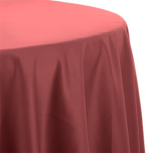 Lamour Satin 120" Round Tablecloth - Cinnamon Rose