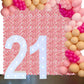 Large 4ft Tall LED Marquee Number - 1 with number 2 for 21st birthday mockup