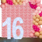 Large 4ft Tall LED Marquee Number - 1 with number for sweet 16th setup