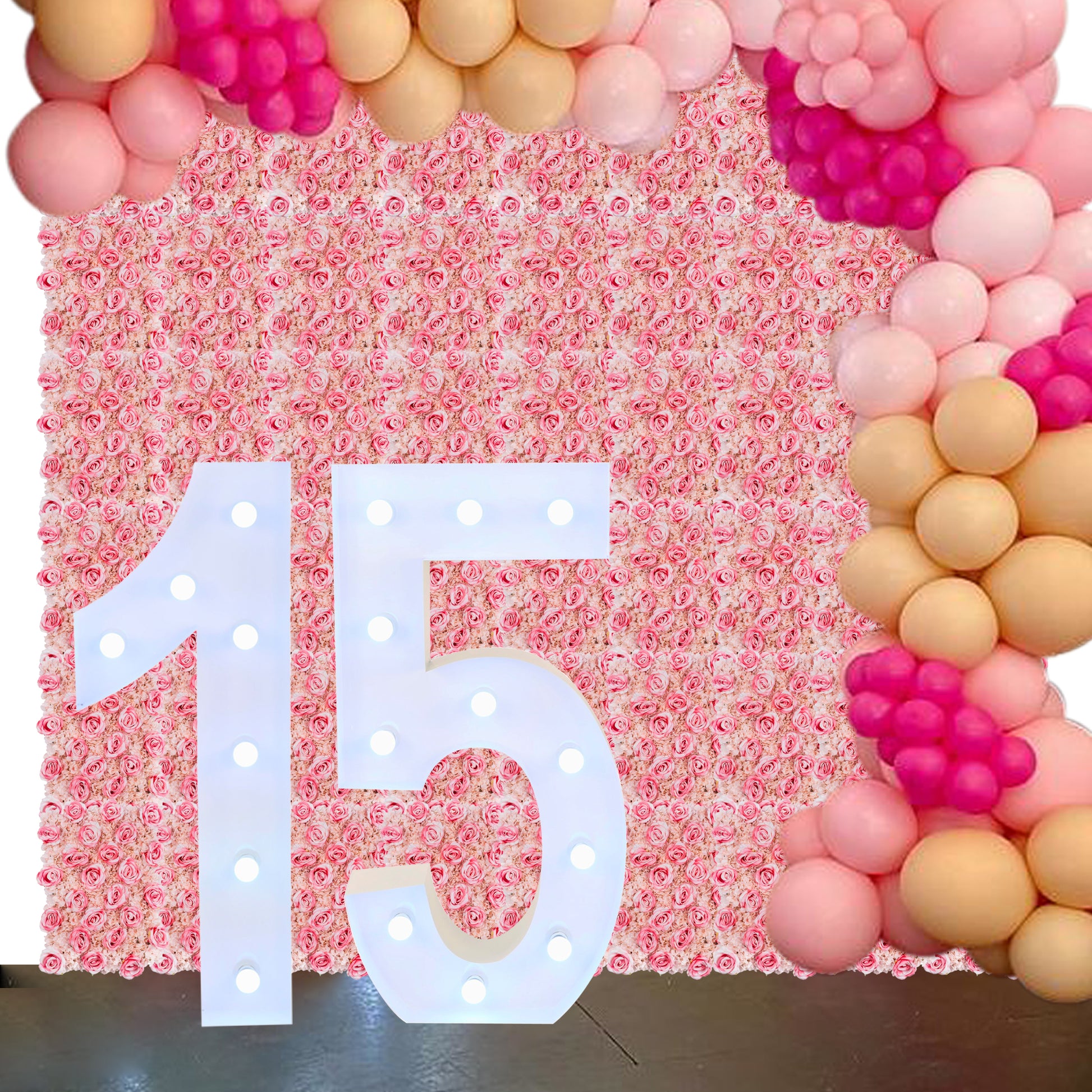 Large 4ft Tall LED Marquee Number - 5 with number 1 for sample setups