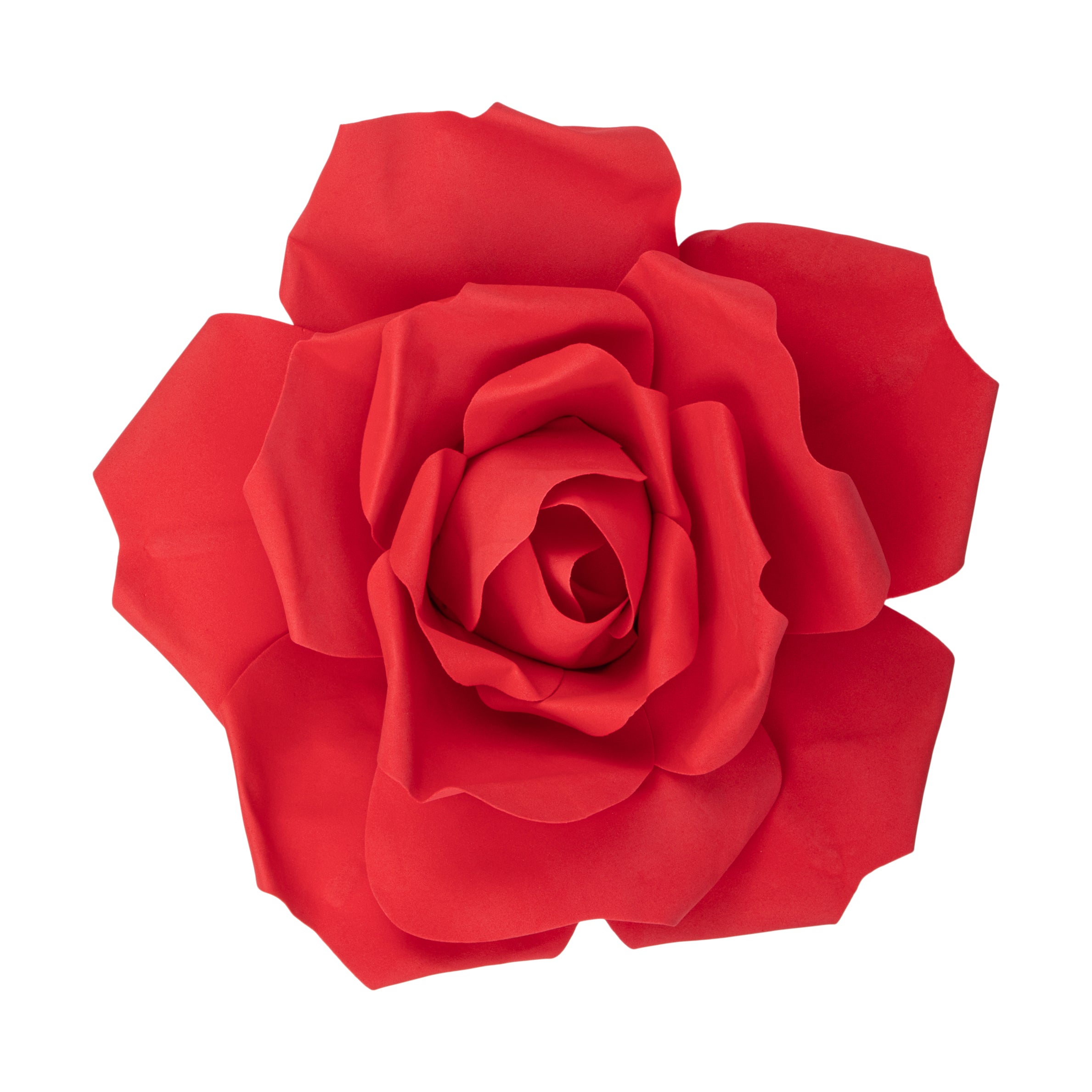 Decorative Linen Roses Large Artificial Foam Rose Wall Decor 30 cm - Red– CV Linens
