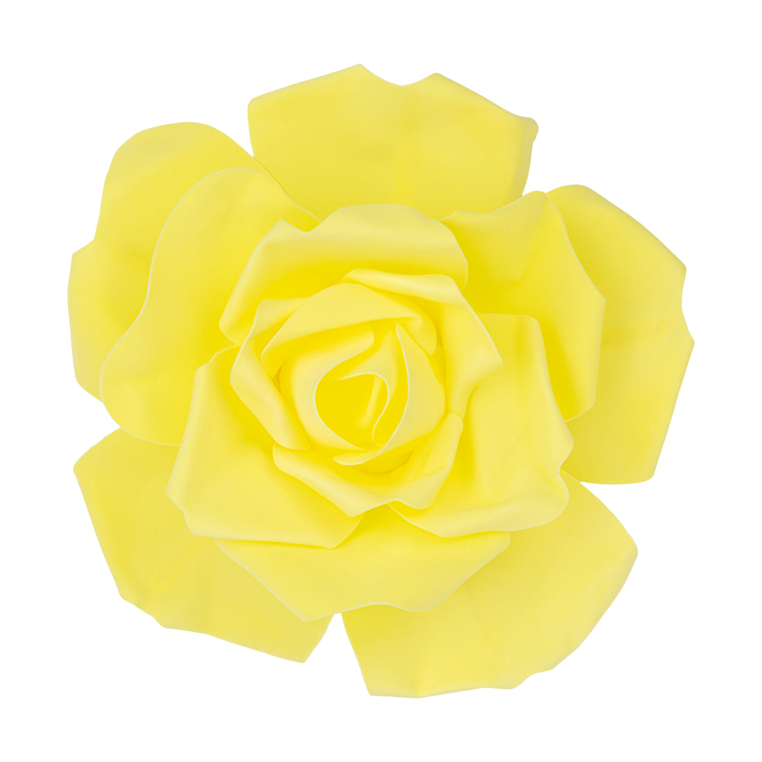 Large Artificial Foam Rose Wall Decor 30 cm Yellow CV Linens