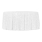 Large Payette Sequin Round 120" Tablecloth - White - CV Linens