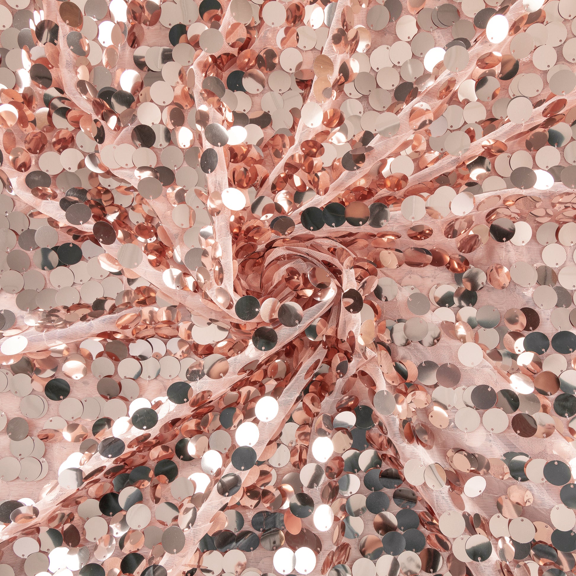 10 yards Large Payette Sequins Fabric Bolt - Blush/Rose Gold CV Linens 10 yards Large Payette Sequins Fabric Bolt - Blush/Rose Gold CV Linens
