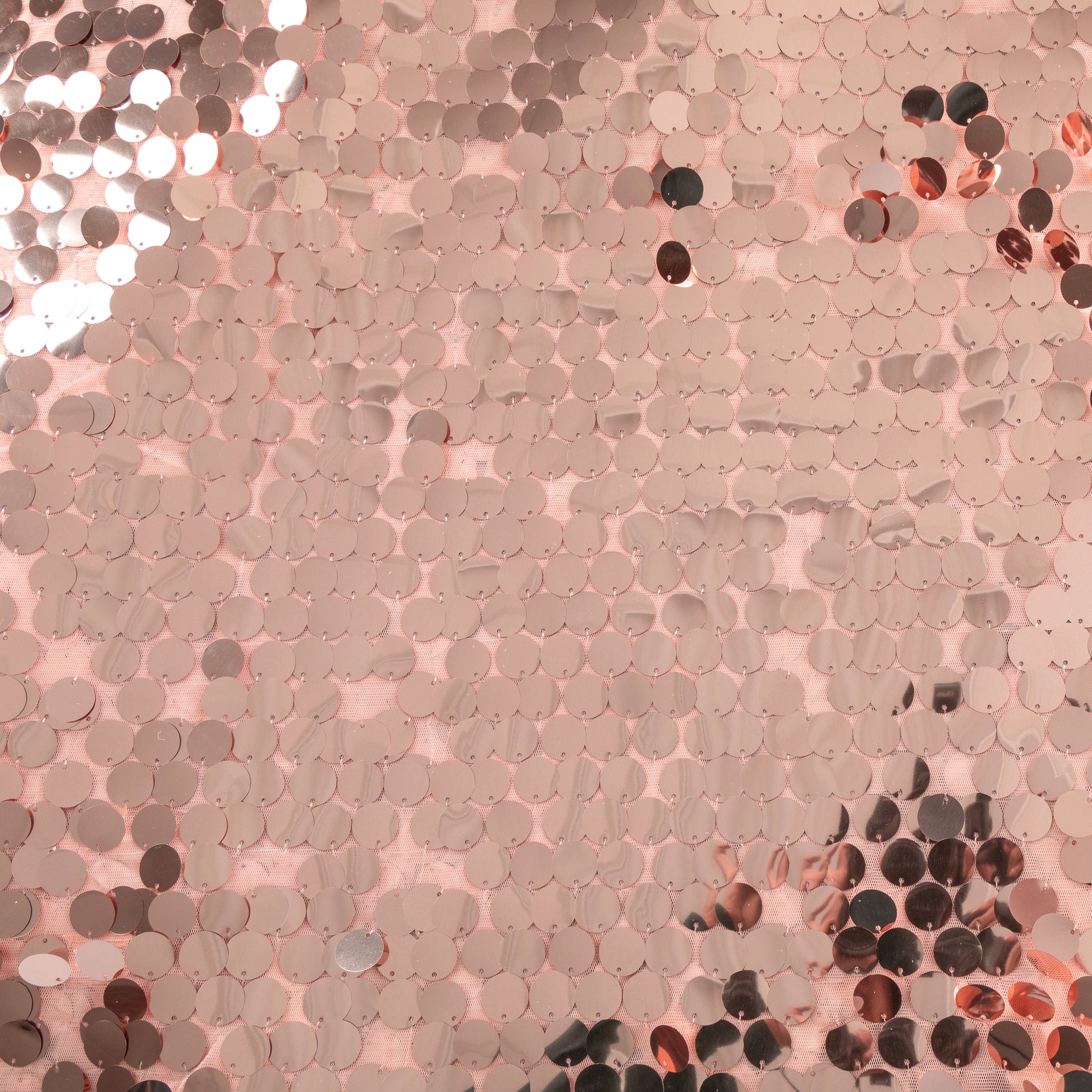 10 yards Large Payette Sequins Fabric Bolt - Blush/Rose Gold
