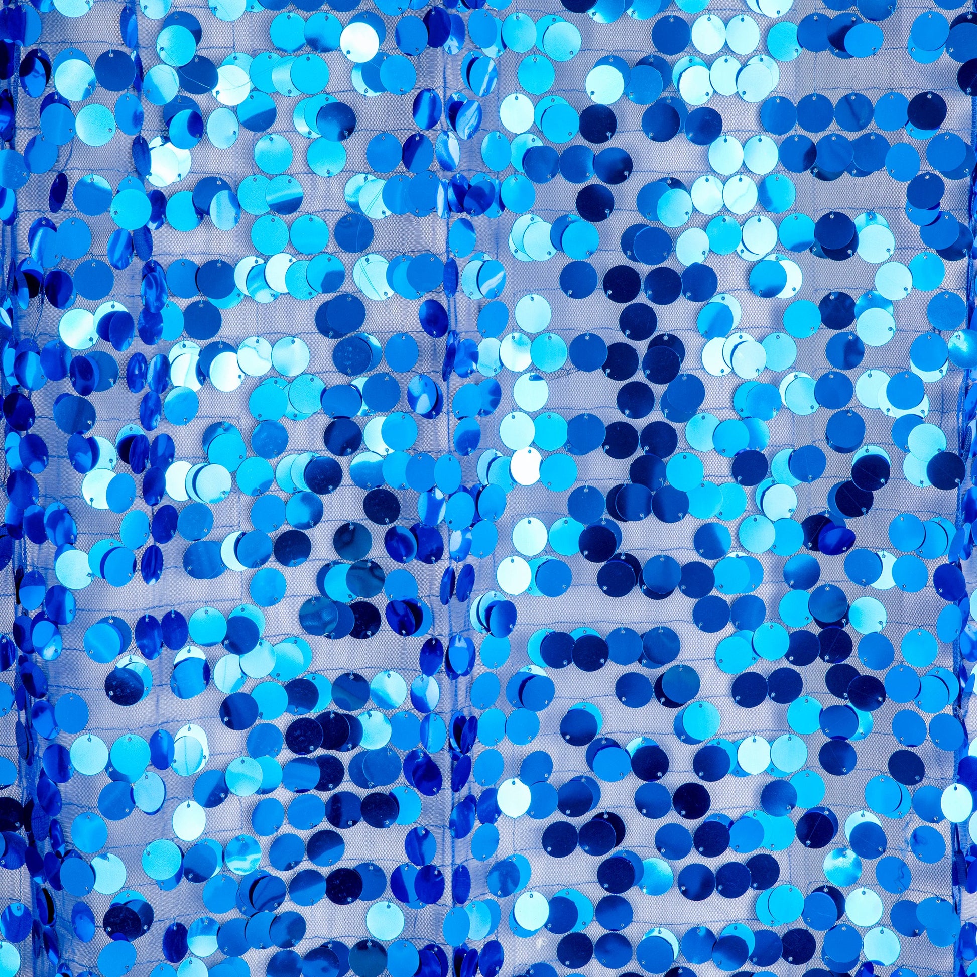 Large Payette Sequin Tablecloth 90"x132" Rectangular - Royal Blue - CV Linens