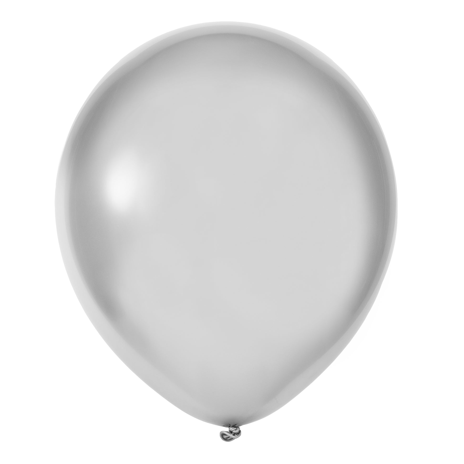 Metallic Silver 12" Chrome Latex Balloons | 50 pcs - CV Linens