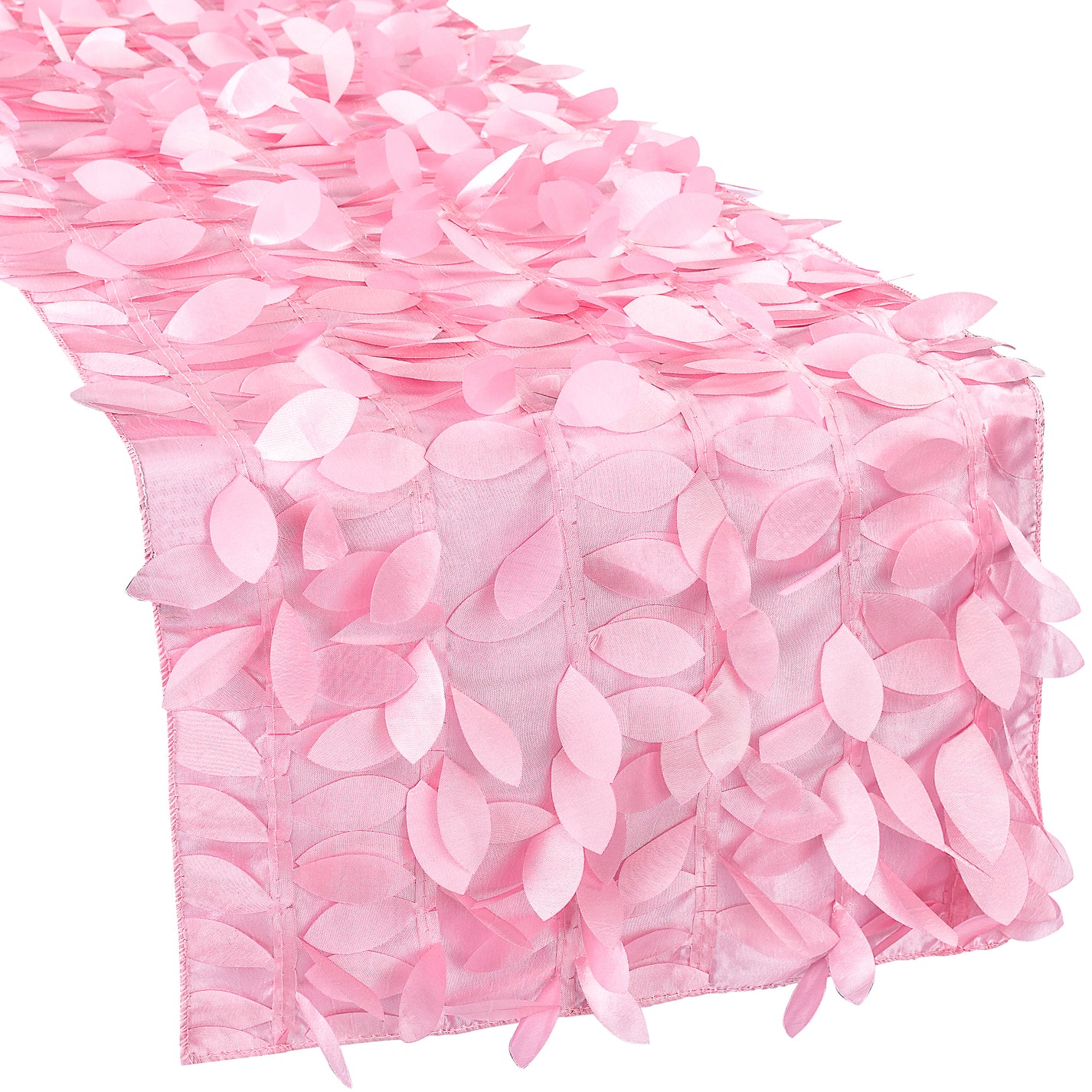 Leaf Petal Taffeta Table Runner Pink CV Linens