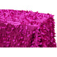 Leaf Petal Taffeta Tablecloth 90"x132" Rectangular - Fuchsia - CV Linens