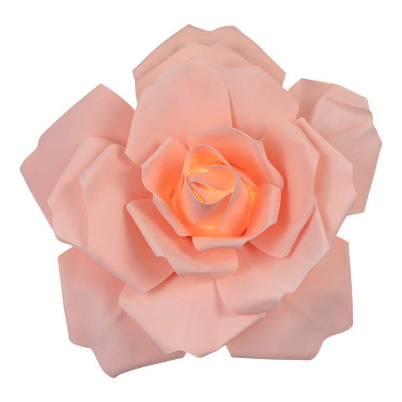 LED Lighted Large Foam Rose Wall Decor 50 cm - Blush - CV Linens™