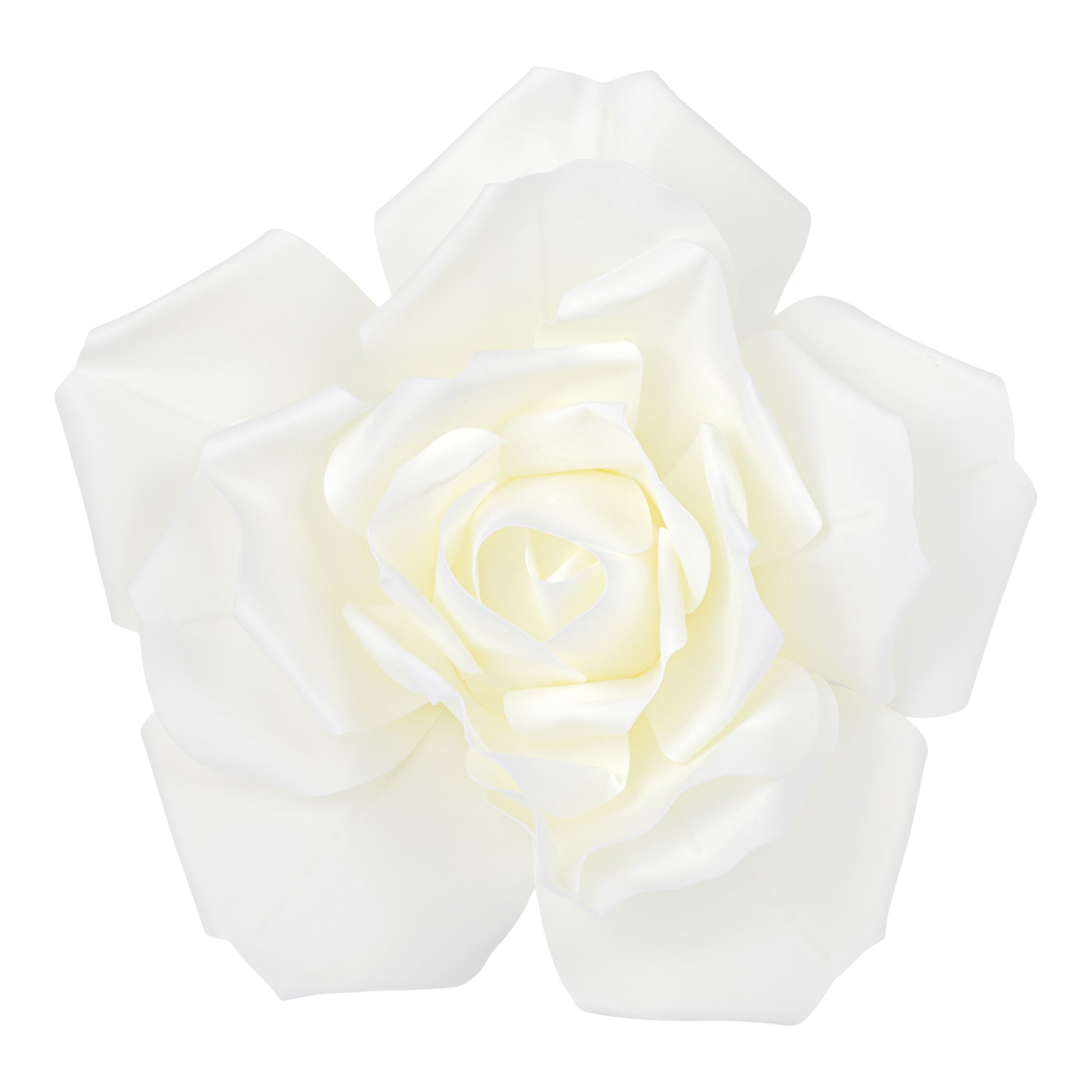 Lighted Large Foam Rose Wall Decor 50 cm - Ivory
