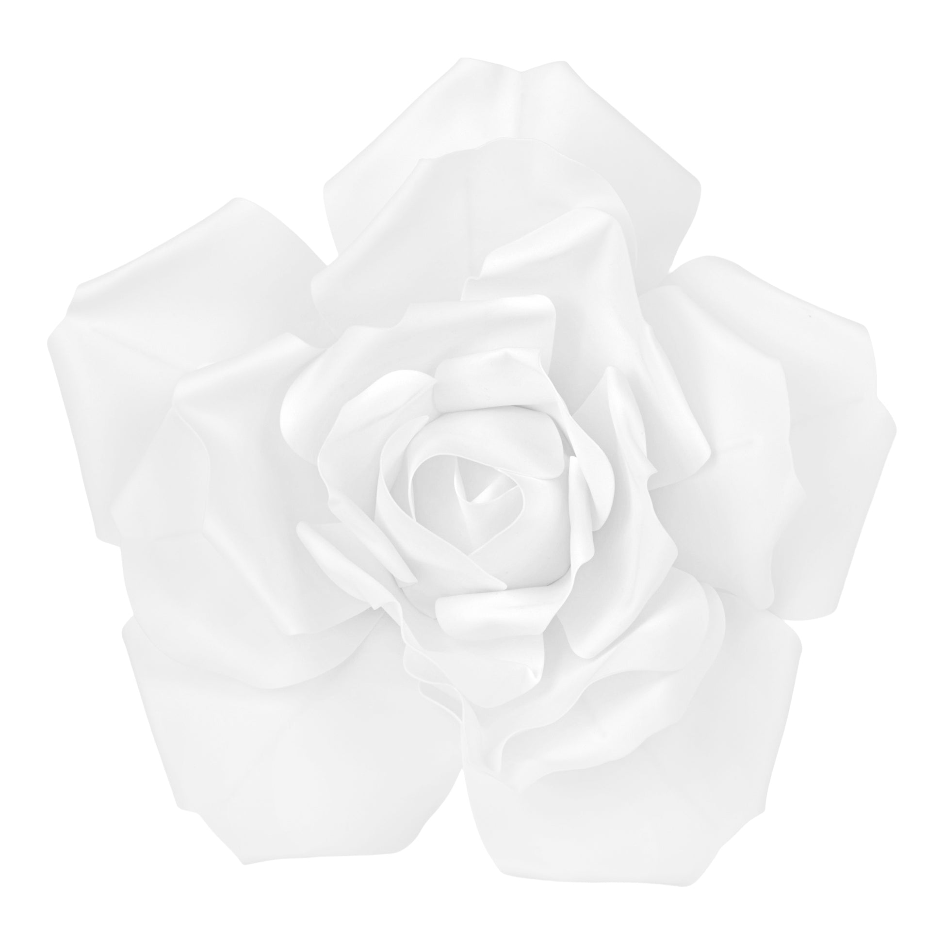 Lighted Large Foam Rose Wall Decor 50 cm - White