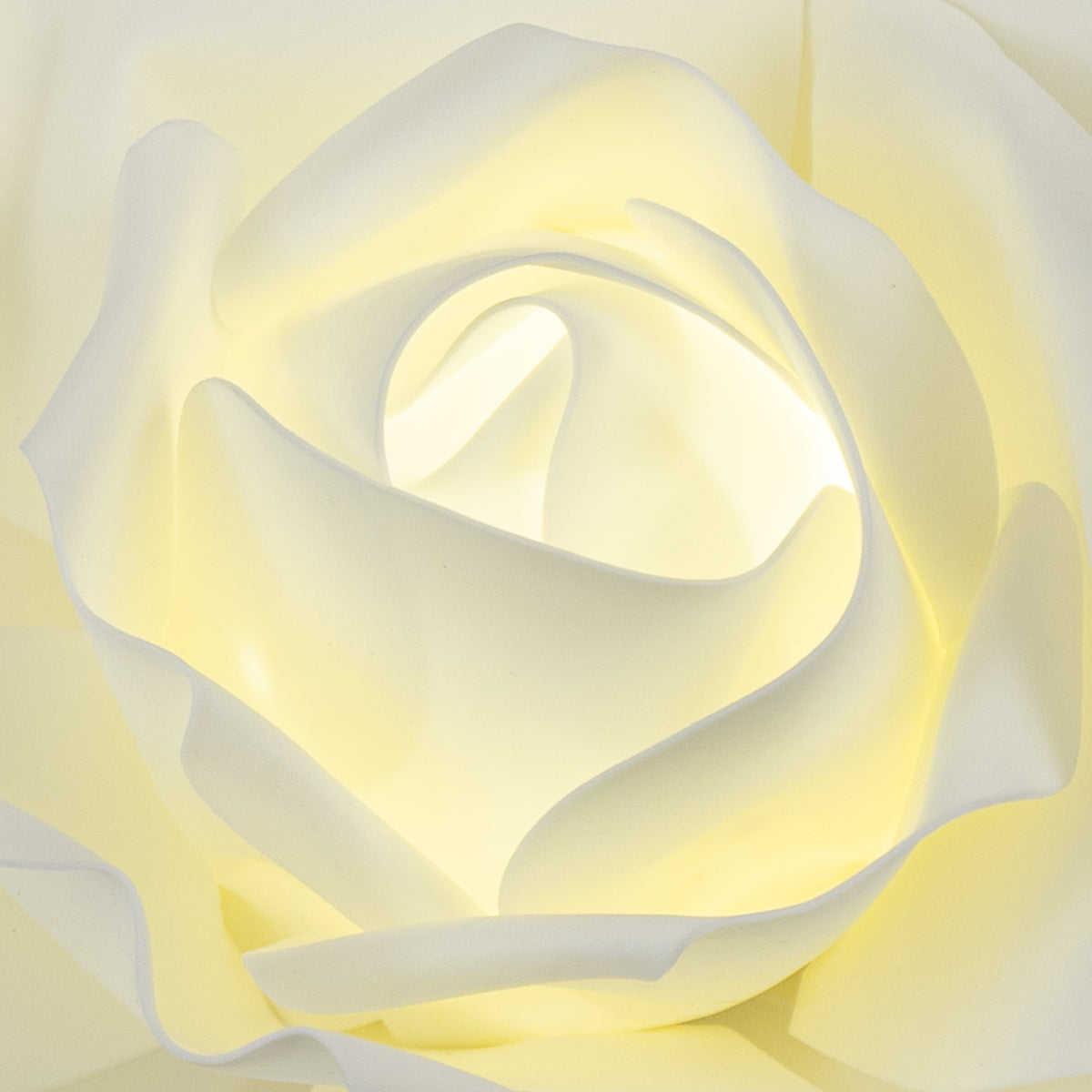 LED Lighted Large Foam Rose Wall Decor 50 cm - Ivory– CV Linens
