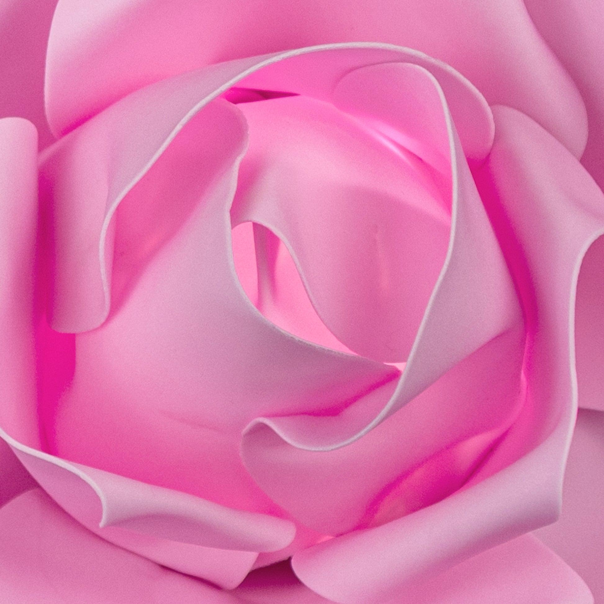 Lighted Large Foam Rose Wall Decor 50 cm - Pink