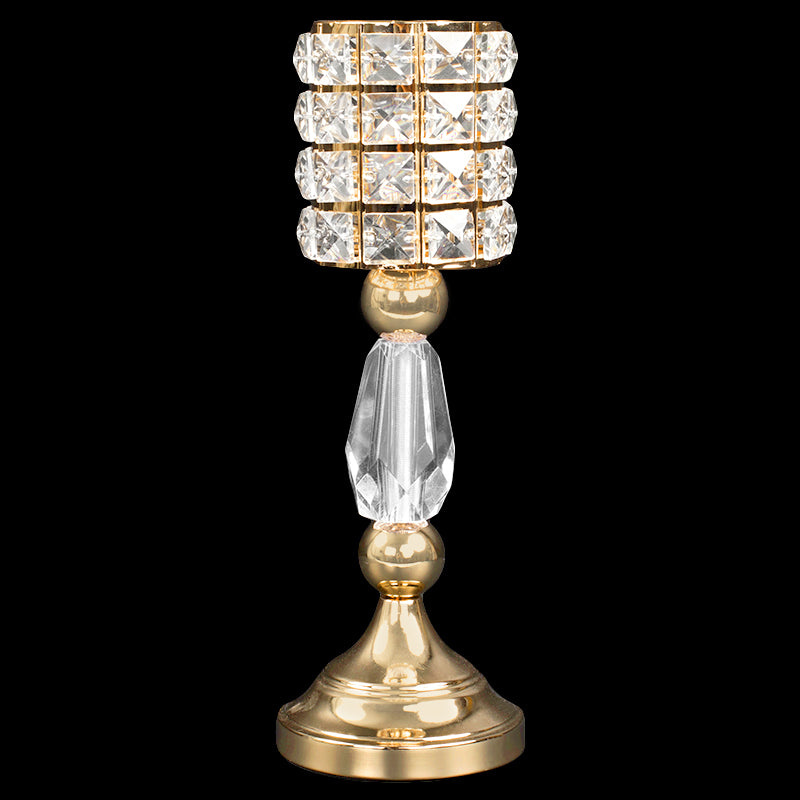 Luxe Crystal Candle Holder 13"H - Gold - CV Linens