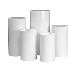 Metal Cylinder Pedestal Display Stands 5 pcs
