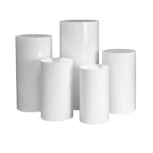 Metal Cylinder Pedestal Display Stands 5 pcs
