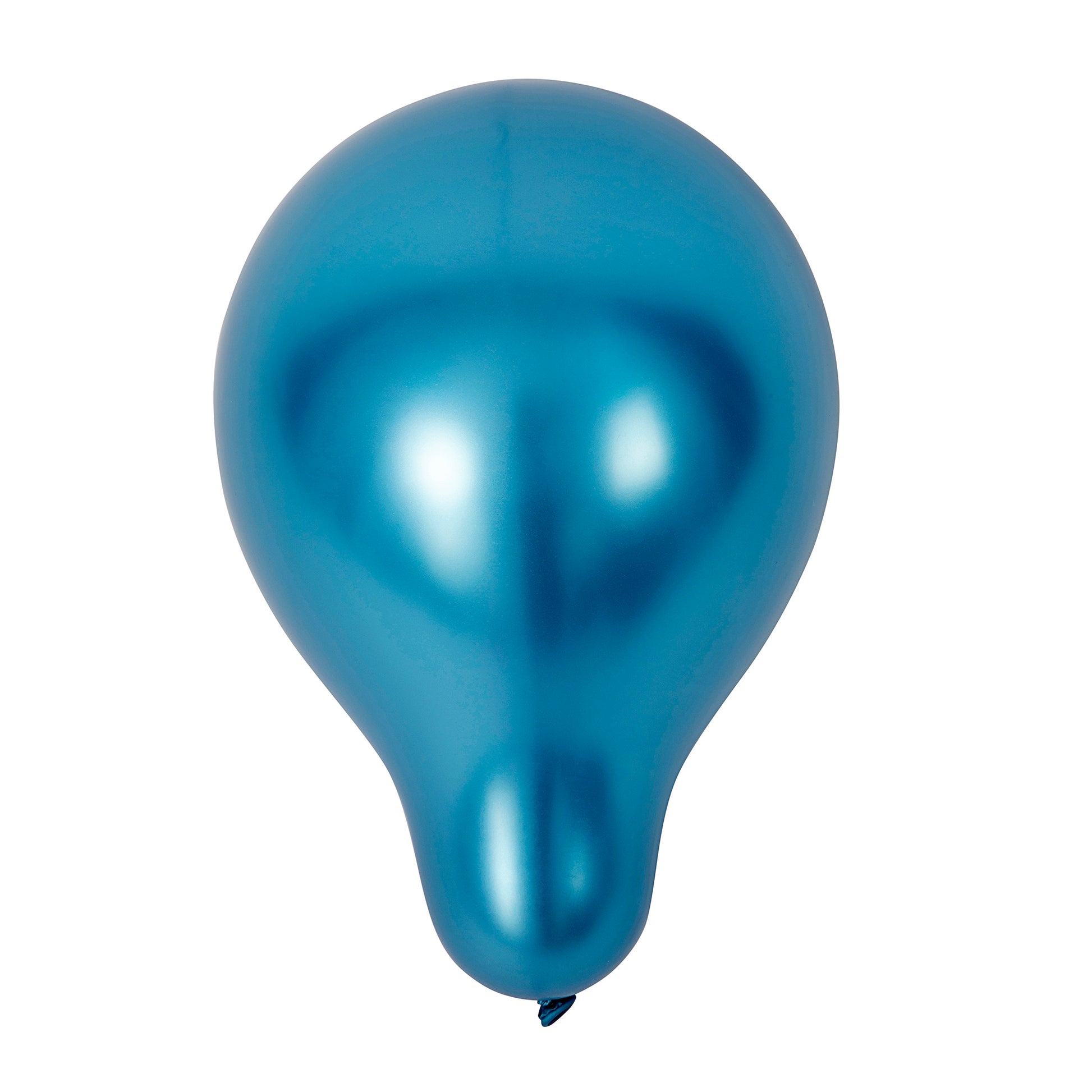 Metallic Blue 18" Chrome Large Round Latex Balloons | 10 pcs - CV Linens