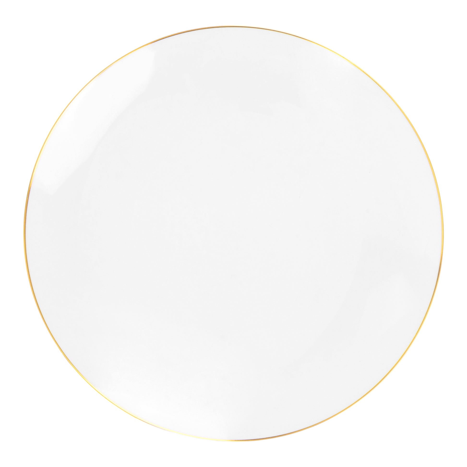 Modern Disposable Plastic Plates 40 pcs Combo Pack - White Gold-Trimmed