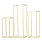 Modern Rectangular Tall Metal Frame Stand Centerpiece (3 pcs/set) - Gold - CV Linens