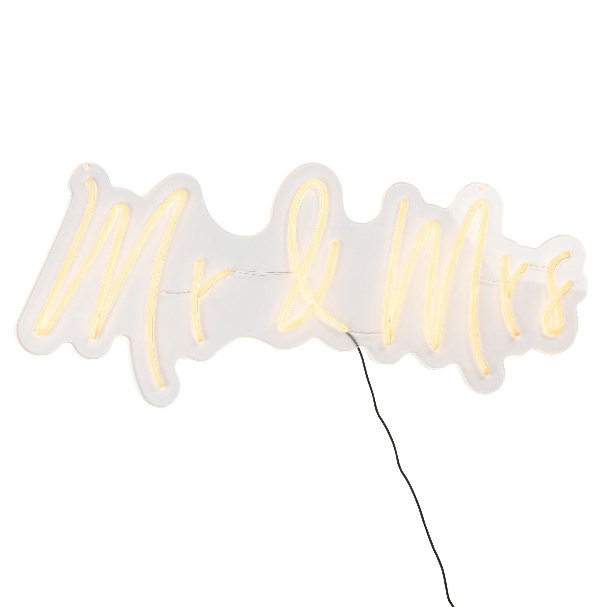 Mr & Mrs Neon Wedding Sign 88cm x 55cm - CV Linens