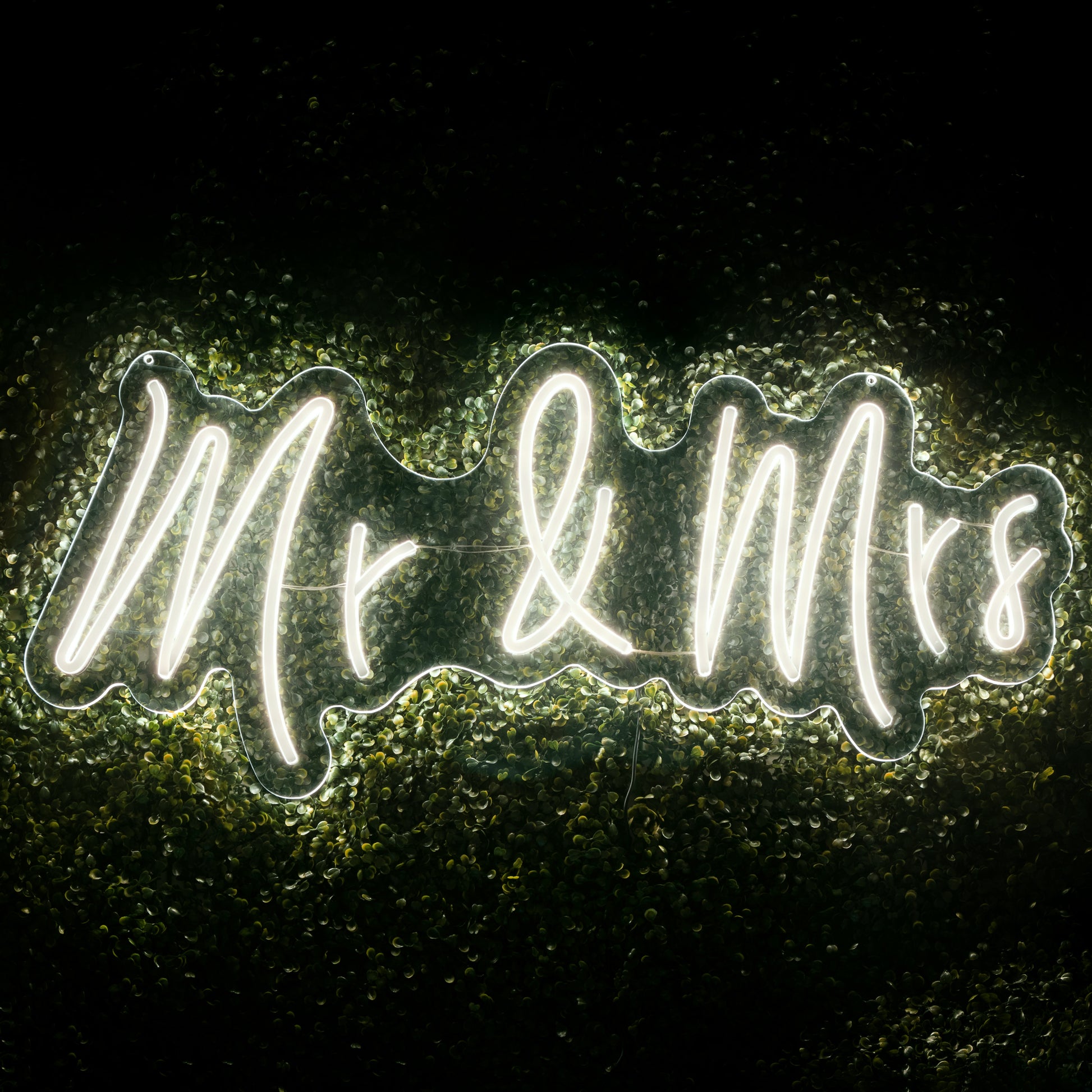 Mr & Mrs Neon Wedding Sign 88cm x 55cm - CV Linens
