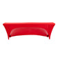 Open Back Stretch Spandex Table Cover 8 FT Rectangular - Red - CV Linens
