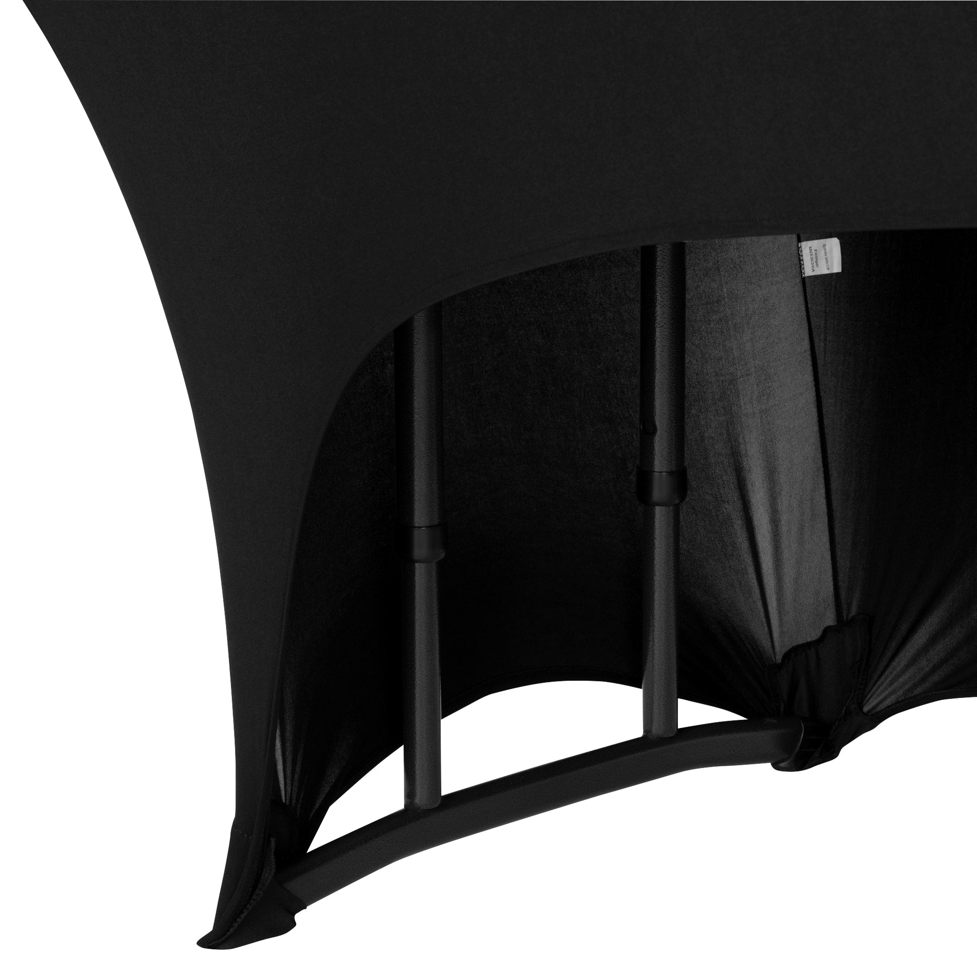 Open Back Stretch Spandex Table Cover 6 FT Rectangular - Black - CV Linens