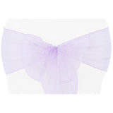 Organza Chair Sash - Lavender
