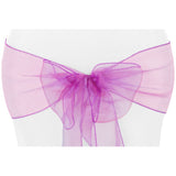 Organza Chair Sash - Magenta