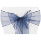 Organza Chair Sash - Navy Blue - CV Linens