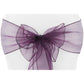 Organza Chair Sash - Eggplant/Plum - CV Linens