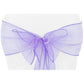 Organza Chair Sash - Purple - CV Linens