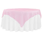 Organza 72" Square Table Overlay - Pink - CV Linens