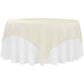 Organza 90"x90" Square Table Overlay - Champagne - CV Linens