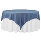 Faux Denim Table Overlay Topper/Tablecloth 85"x85" Square - Dark Blue - CV Linens