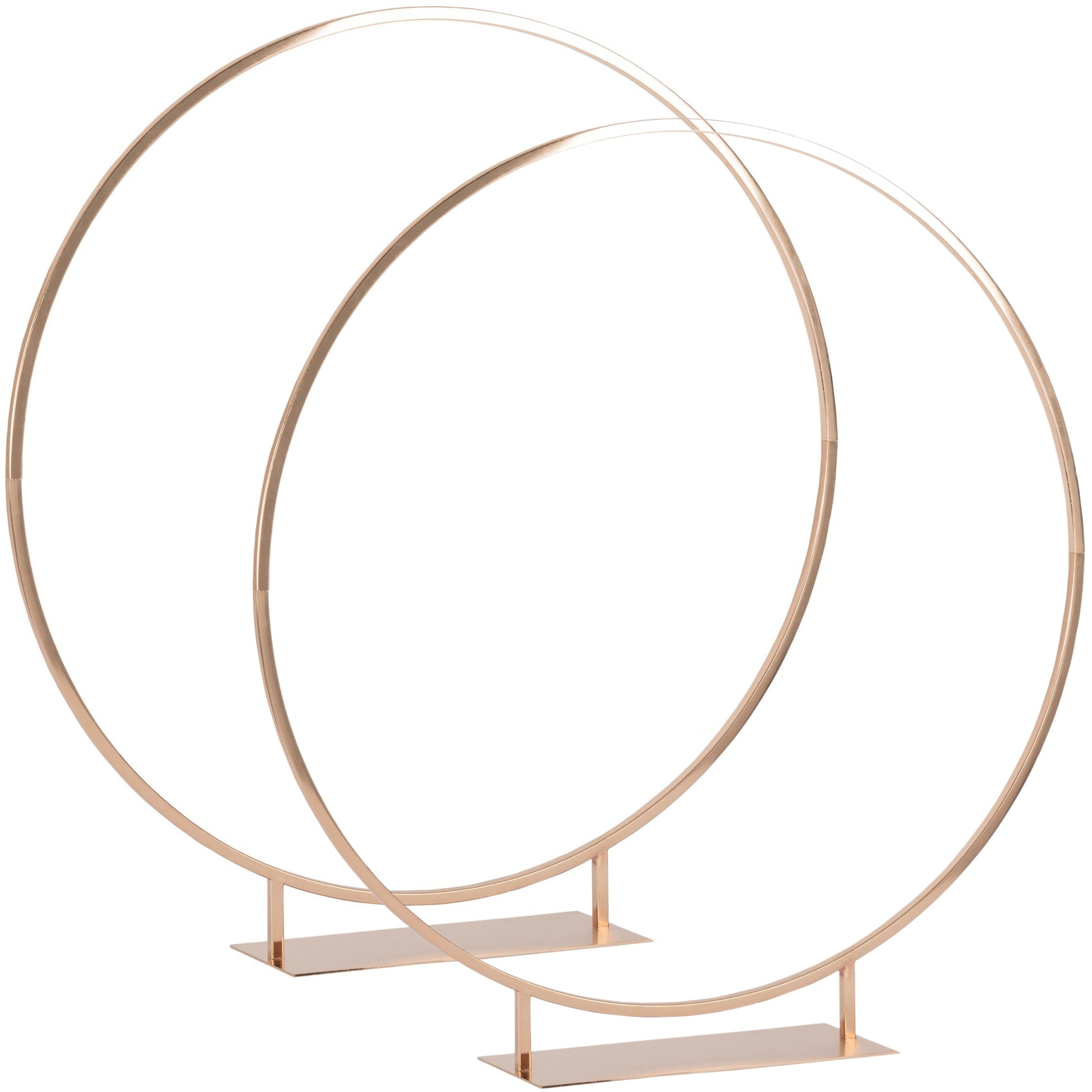 Pack of 2 pcs Metal Round Arch Hoop Tabletop Decor Centerpiece 32" Diameter - Gold