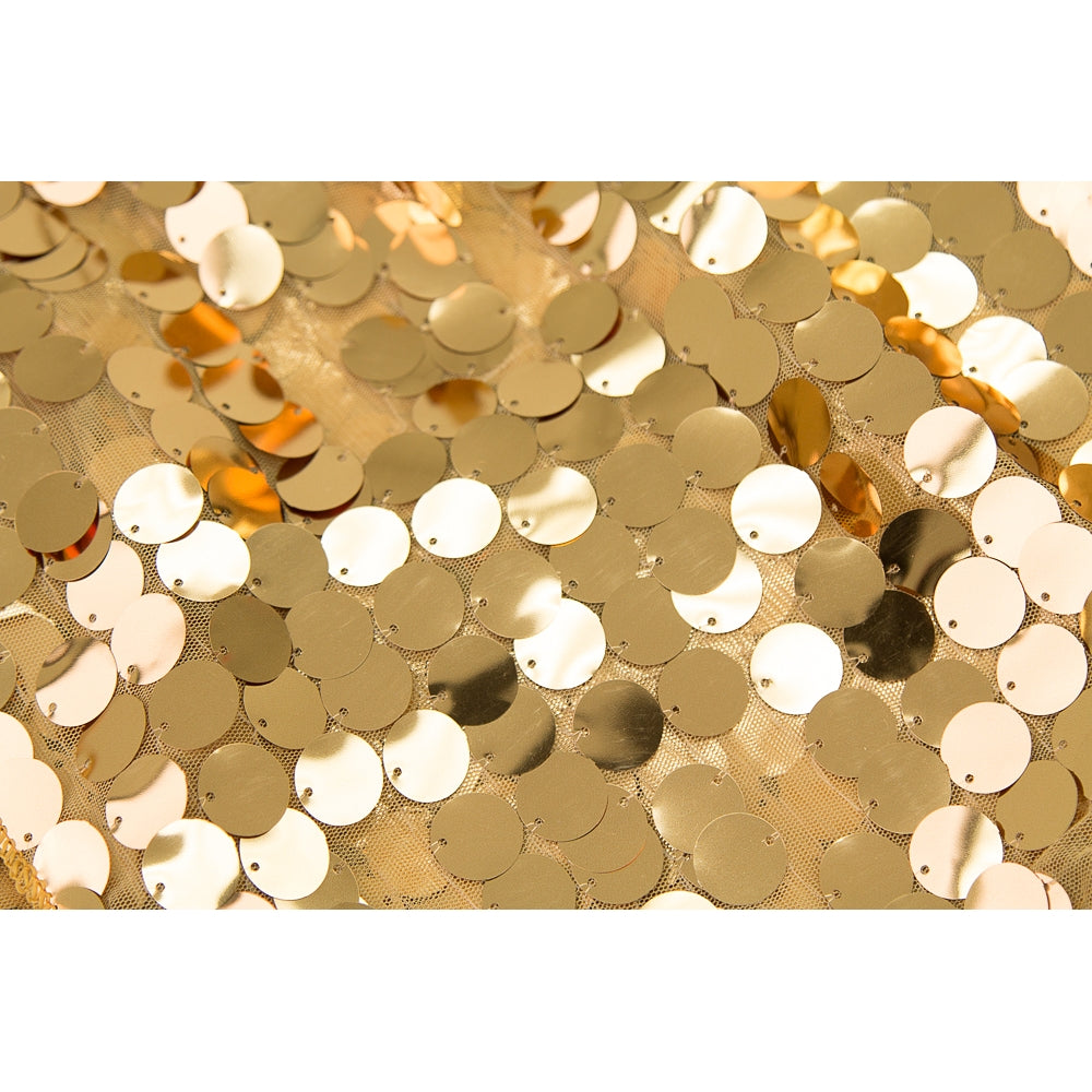 Large Payette Sequin Table Runner - Gold - CV Linens