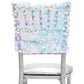 Payette Sequin Chiavari Chair Cap 16"W x 14"L - Iridescent White