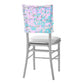 Payette Sequin Chiavari Chair Cap 16"W x 14"L - Iridescent White
