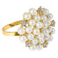 Pearl and Diamond Cluster Napkin Ring - Gold - CV Linens