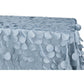 90"x132" Petal Circle Taffeta Rectangular Tablecloth - Dusty Blue - CV Linens
