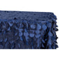 90"x132" Petal Circle Taffeta Rectangular Tablecloth - Navy Blue - CV Linens