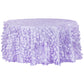 Petal Circle Taffeta Round 120" Tablecloth - Lavender - CV Linens